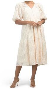 Endless Rose La Ven Floral Applique Midi Dress